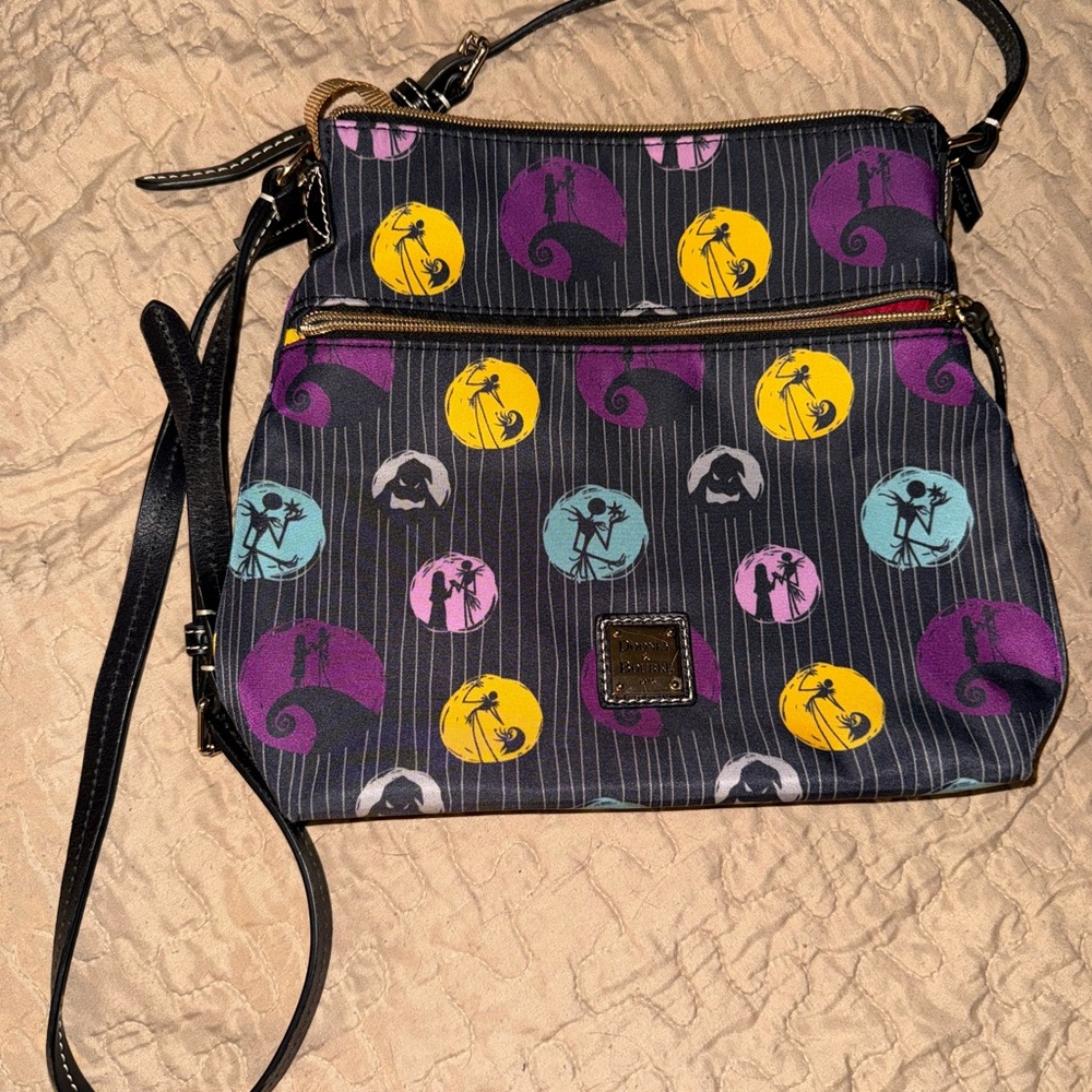 Dooney & Bourke Purple and Yellow Crossbody Bag